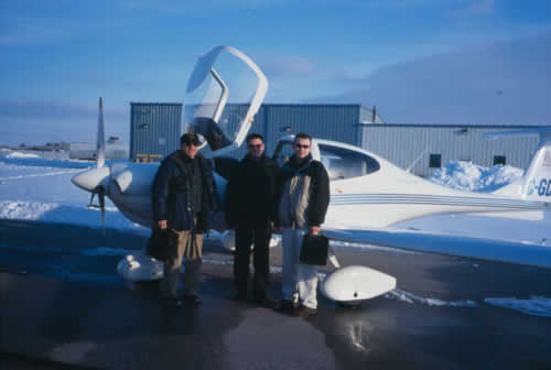 The Project Achilles team  before take-off